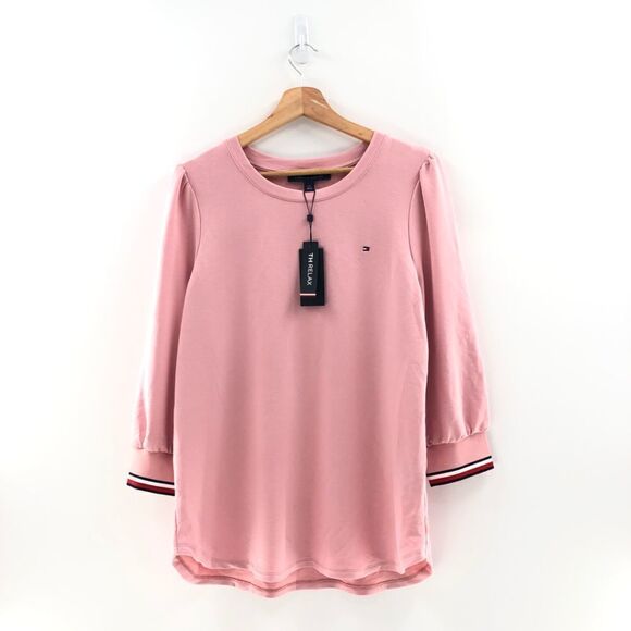 Tommy Hilfiger Tops - Tommy Hilfiger Striped‎ Long-Sleeve Top Bridal Rose L